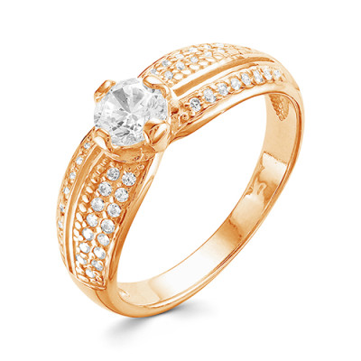 z1-9645 Кольцо с фианитами. Золото 585.