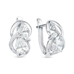 z2-9917 Серьги с фианитами. Серебро 925.