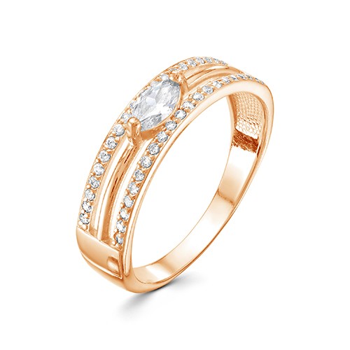 z1-10030 Кольцо с фианитами. Золото 585. 