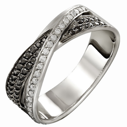 z1-8346 Кольцо с фианитами. Серебро 925.  