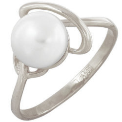 z1-5035 Кольцо с жемчугом. Серебро 925.