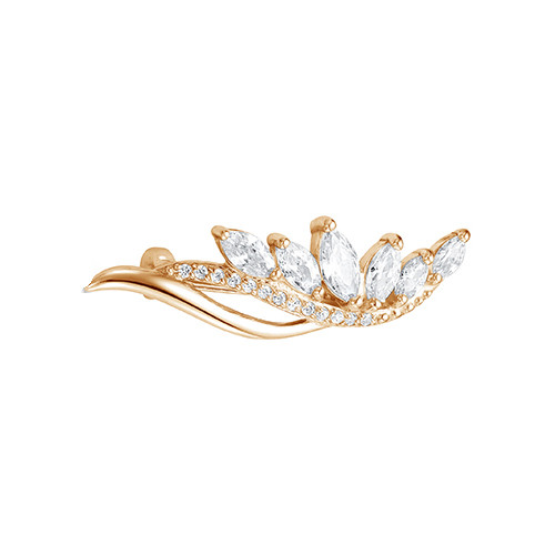 z 7-089 Брошь с фианитами. Золото 585. 