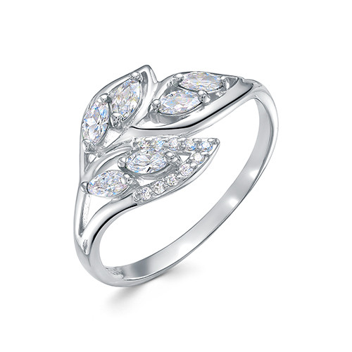 z1-10291 Кольцо с фианитами. Серебро 925.  