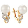z2-8637 Серьги с жемчугом. Серебро 925. 