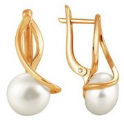 z2-8169 Серьги с жемчугом. Серебро 925. 