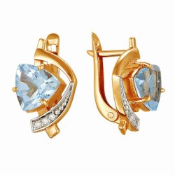 z2-8351 Серьги с фианитами. Серебро 925.