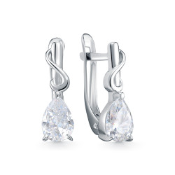 z2-10897 Серьги с фианитами. Серебро 925.