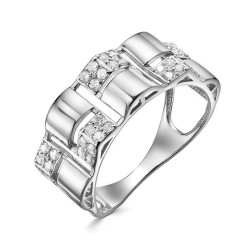 z1-11342 Кольцо с фианитами. Серебро 925.