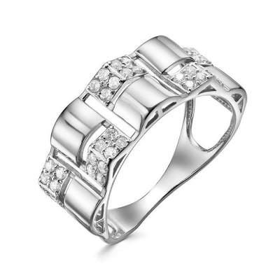 z1-11342 Кольцо с фианитами. Серебро 925.