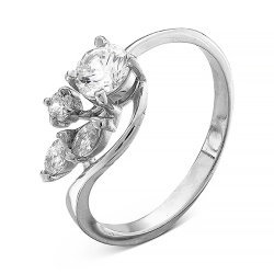 z1-9155 Кольцо с фианитами. Серебро 925.
