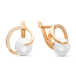 z2-9292 Серьги с жемчугом. Золото 585.