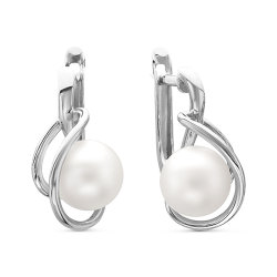 z2-9429 Серьги с жемчугом. Серебро 925.