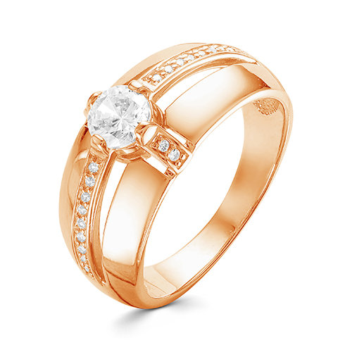 z1-9568 Кольцо с фианитами. Золото 585. 