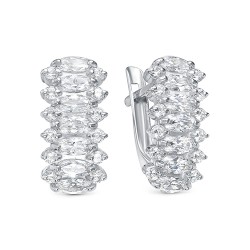 z2-10057 Серьги с фианитами. Серебро 925.
