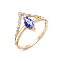 z1-10126 Кольцо с полудрагоценными вставками. Золото 585.