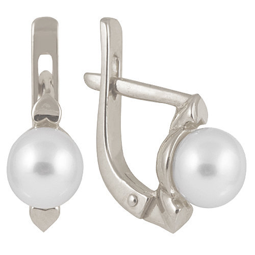 z2-2013 Серьги с жемчугом. Серебро 925. 