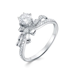 z1-10191 Кольцо с фианитами. Серебро 925.