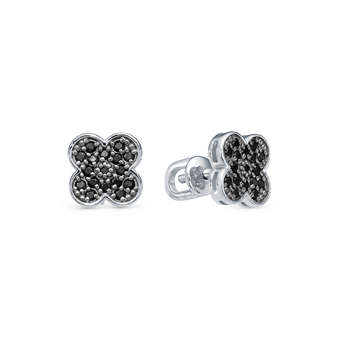 z2-10465 Серьги с фианитами. Серебро 925.  