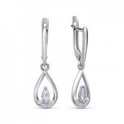 z2-10494 Серьги с фианитами. Серебро 925.