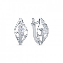z2-10508 Серьги с фианитами. Серебро 925.