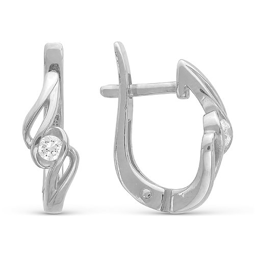 z2-8850 Серьги с фианитами. Серебро 925. 