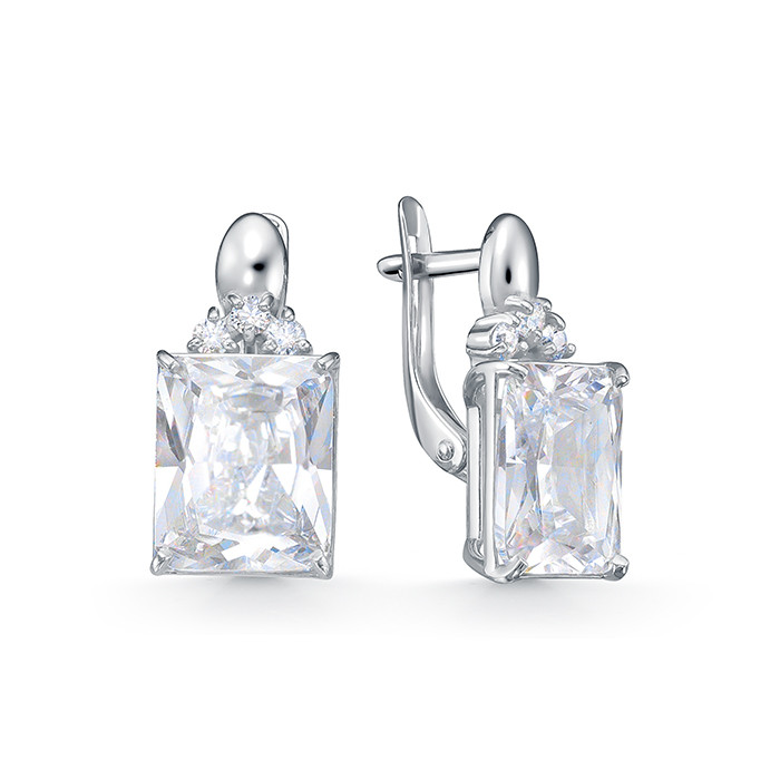 z2-10703 Серьги с фианитами. Серебро 925. 