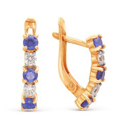 z2-8757 Серьги с фианитами. Серебро 925.