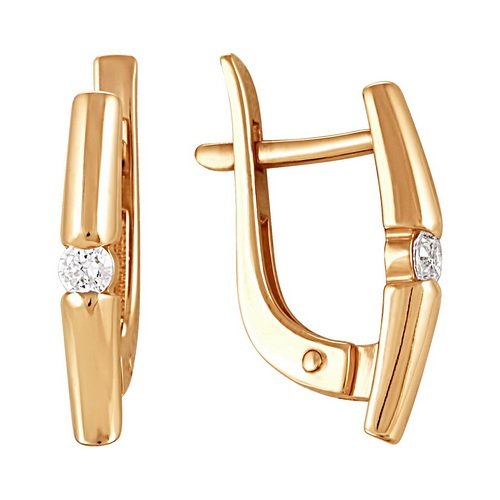 z2-8465 Серьги с бриллиантами. Золото 585. 