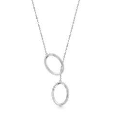 z4-11457. Колье галстук. Овалы. Серебро 925.