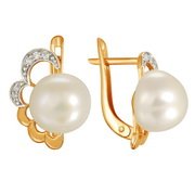 z2-8182 Серьги с жемчугом. Золото 585. 