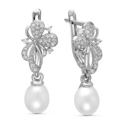 z2-9489g Серьги с жемчугом. Серебро 925.