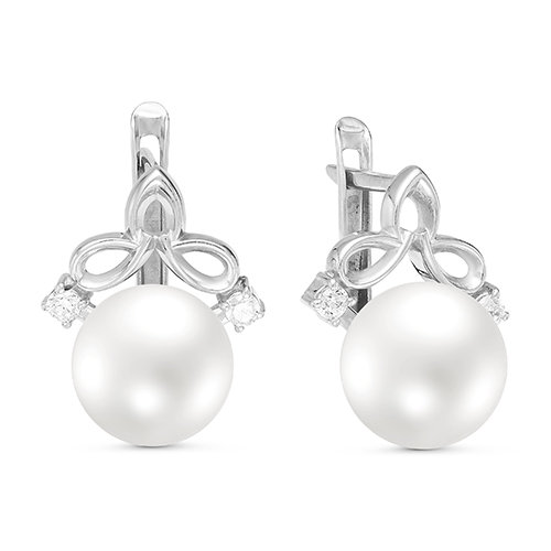 z2-9621 Серьги с жемчугом. Серебро 925. 