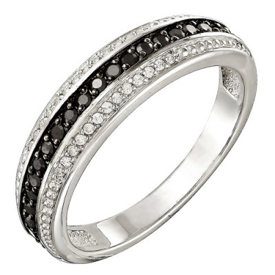 z1-8481 Кольцо с фианитами. Серебро 925.