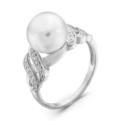 z1-8637 Кольцо с жемчугом. Серебро 925. 