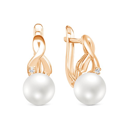 z2-10258 Серьги с жемчугом. Золото 585. 