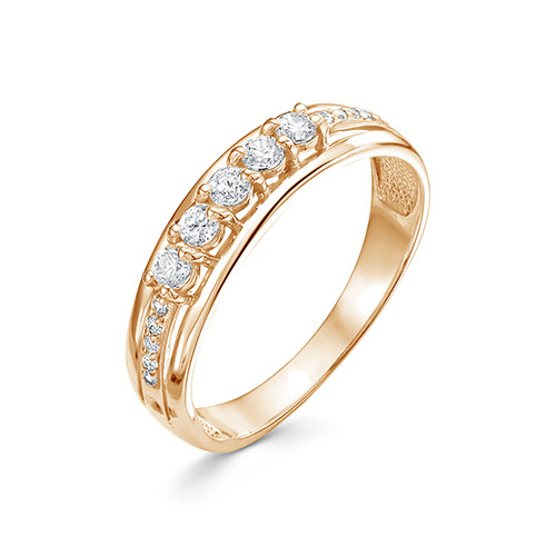 z1-10275 Кольцо с фианитами. Золото 585.  