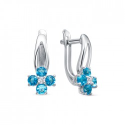 z2-10495 Серьги с фианитами. Серебро 925.