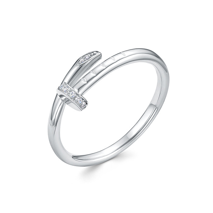 z1-10774 Кольцо с фианитами. Серебро 925.  