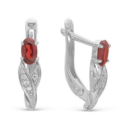 z2-8758 Серьги с фианитами. Серебро 925.