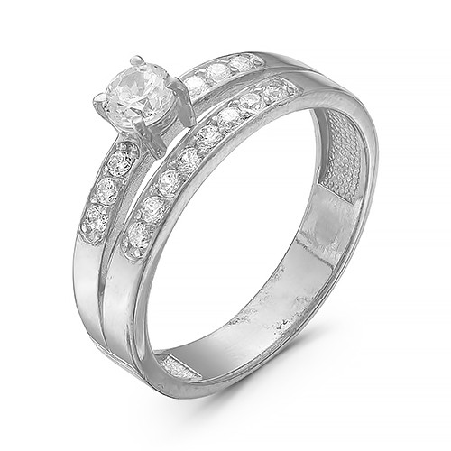 z1-8991 Кольцо с фианитом.Серебро 925.