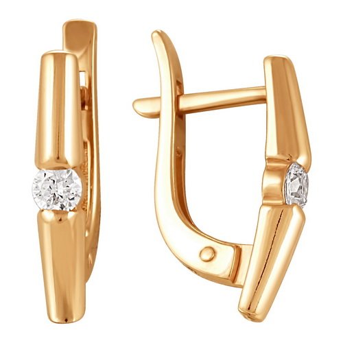 z2-8466 Серьги с бриллиантами. Золото 585. 