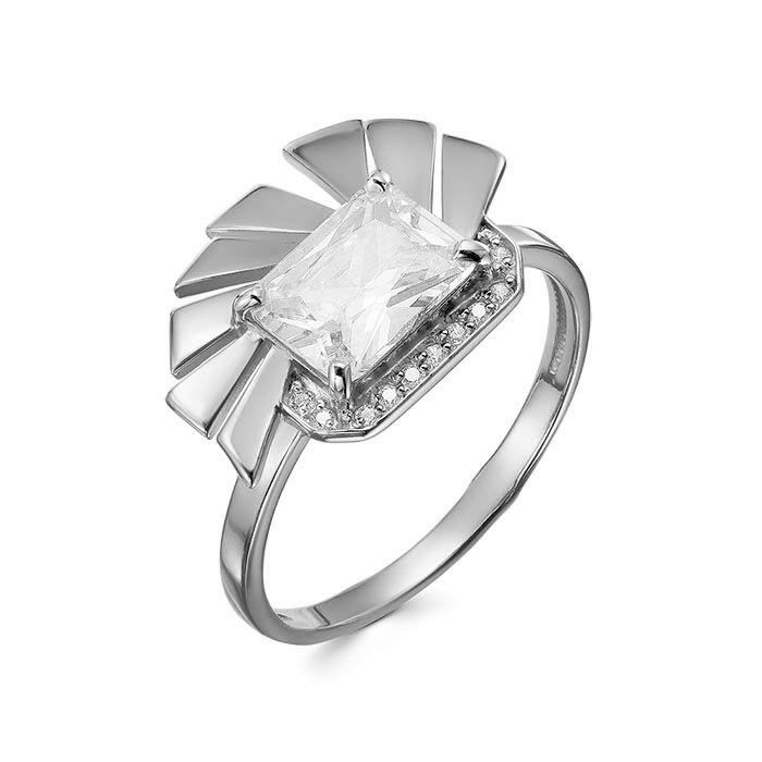 z1-11136 Кольцо с фианитами. Серебро 925.  
