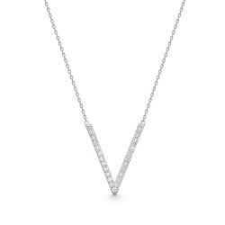 z4-11456. Колье с фианитами. Виктори. Победа. Виктория. Серебро 925.