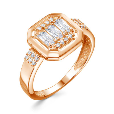 z1-11535 Кольцо с фианитами. Золото 585.