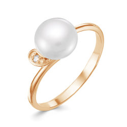 z1-9755 Кольцо с жемчугом. Золото 585.