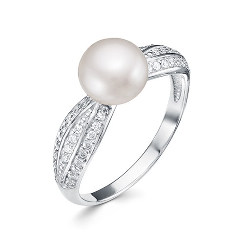 z1-9983 Кольцо с жемчугом. Серебро 925. 