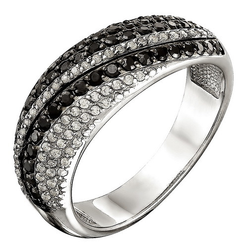 z1-8484 Кольцо с фианитами. Серебро 925.  