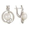 z2-8044 Серьги с жемчугом. Серебро 925. 
