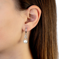 z2-10666 Серьги с фианитами. Серебро 925.