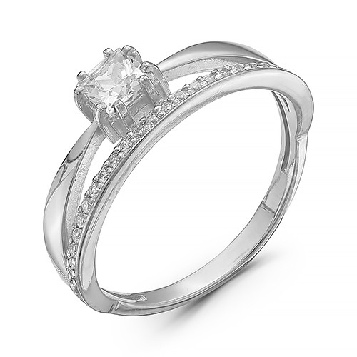 z1-8992 Кольцо с фианитом.Серебро 925.